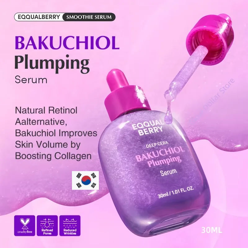 Bakuchiol Plumping Serum - Natural Retinol Alternative with Ceramide Pore Minimizer 30ml