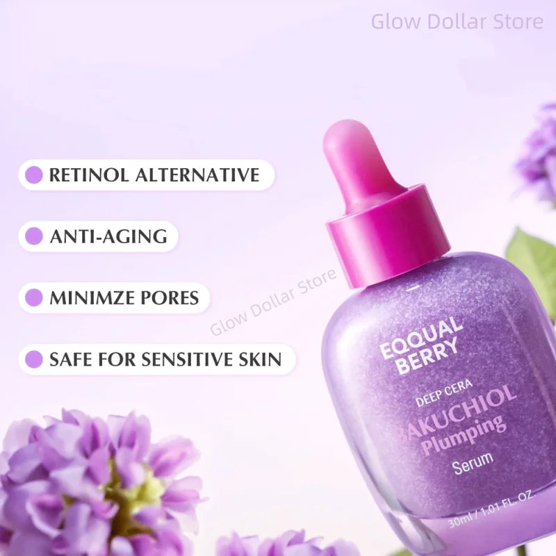 Bakuchiol Plumping Serum - Natural Retinol Alternative with Ceramide Pore Minimizer 30ml
