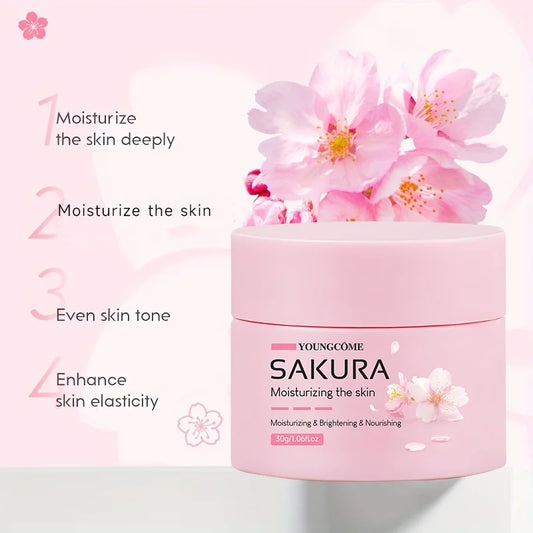 Sakura Cherry Blossom Nourishing Face Cream - Collagen Lifting Moisturizer 30g/60g
