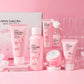 6-Piece Sakura Skincare Gift Set - Cleanser Toner Serum Eye Cream Moisturizer Sunscreen
